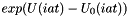$exp(U(iat)-U_0(iat))$