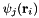 $ \psi_j({\bf r}_i)$