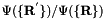 $ \Psi( \{ {\bf R}^{'} \} )/ \Psi( \{ {\bf R}\})$