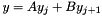 \[ y = Ay_j + By_{j+1} \]