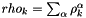 $rho_k = \sum_{\alpha} \rho_k^{\alpha} $