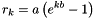 \[r_k = a\left(e^{kb}-1\right)\]