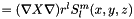 $=(\nabla X \nabla) r^l S_l^m(x,y,z)$