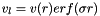 $ v_l = v(r)erf(\sigma r)$